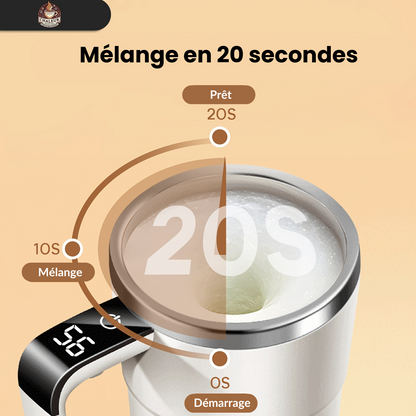 Tasse Auto-Mélangeuse Magnétique avec Affichage de Température – Pratique et Moderne