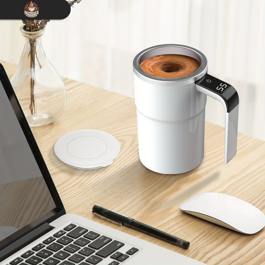 Tasse Auto-Mélangeuse Magnétique avec Affichage de Température – Pratique et Moderne